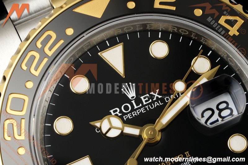 Rolex - GMT II 126713GRNR Bumblebee Gain Weight Jub 40mm 904L YG/SS Black VSF DD3285 CHS | 롤렉스 - GMT II 126713GRNR 범블비 무게 조정 주빌리 40mm 904L 옐로우골드/스테인리스 블랙 다이얼 VSF DD3285 CHS