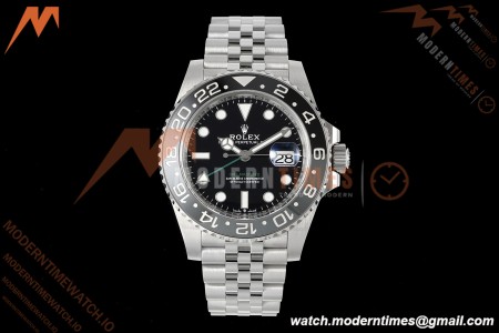Rolex - GMT II 126710GRNR Bruce Wayne 40mm 904L Jub SS/SS Black Dial RWF JH3285 Free Sprung