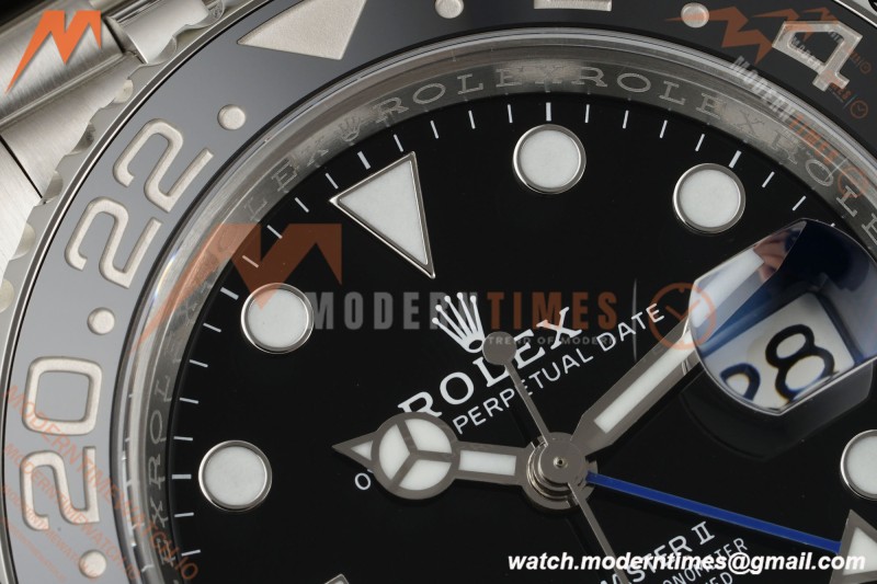 Rolex - GMT II 126710BLNR Batgirl 40mm 904L Jub SS/SS Black Dial RWF JH3285 Free Sprung