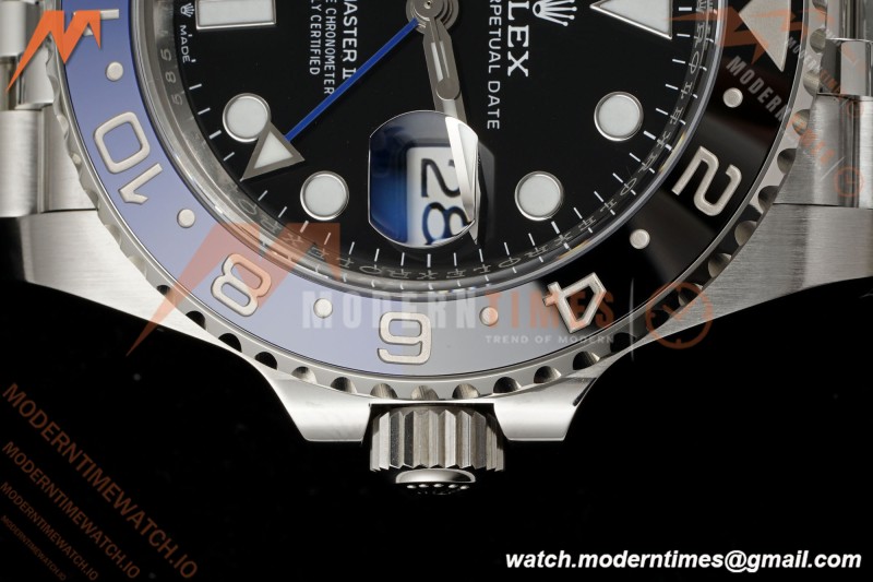 Rolex - GMT II 126710BLNR Batgirl 40mm 904L Jub SS/SS Black Dial RWF JH3285 Free Sprung