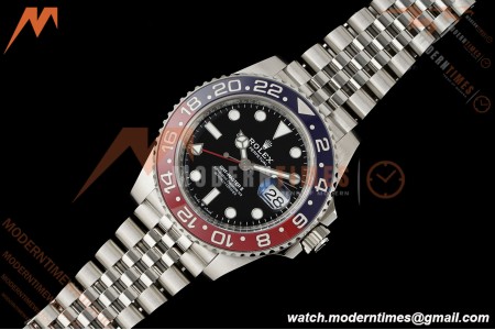 Rolex - GMT II 126710BLRO Pepsi 40mm 904L Jub SS/SS Black Dial RWF JH3285 Free Sprung