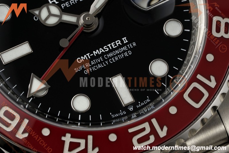 Rolex - GMT II 126710BLRO Pepsi 40mm 904L Jub SS/SS Black Dial RWF JH3285 Free Sprung