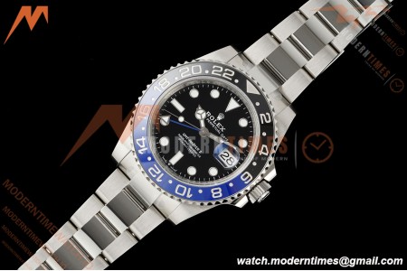 Rolex - GMT II 126710BLNR Batman 40mm 904L Oys SS/SS Black Dial RWF JH3285 Free Sprung