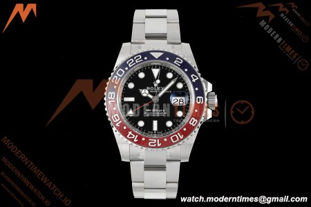 Rolex - GMT II 126710BLRO Pepsi 40mm 904L Oys SS/SS Black Dial RWF JH3285 Free Sprung
