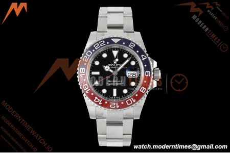 Rolex - GMT II 126710BLRO Pepsi 40mm 904L Oys SS/SS Black Dial RWF JH3285 Free Sprung