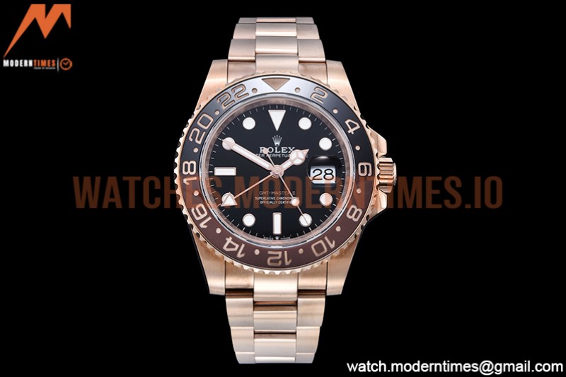 Rolex - GMT II 126715CHNR 904 RG/RG Blk GMF V6 SH3285 CHS