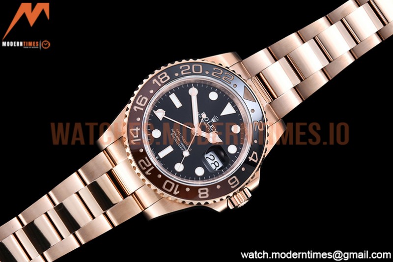 Rolex - GMT II 126715CHNR 904 RG/RG Blk GMF V6 SH3285 CHS
