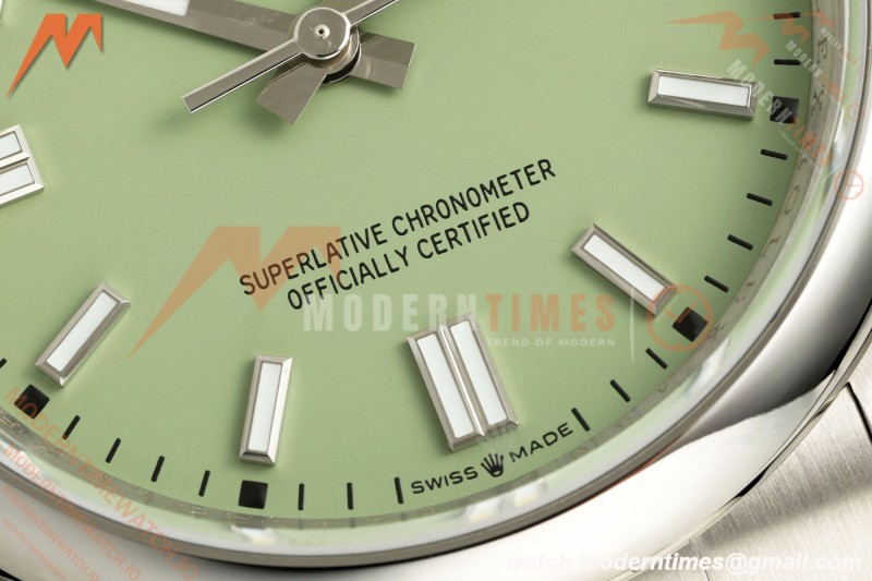Rolex - Oyster Perpetual 126000 36mm Oys Smt 904L SS/SS Pistachio Green Dial GMF V2 VR3230