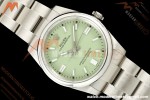Rolex - Oyster Perpetual 126000 36mm Oys Smt 904L SS/SS Pistachio Green Dial GMF V2 VR3230