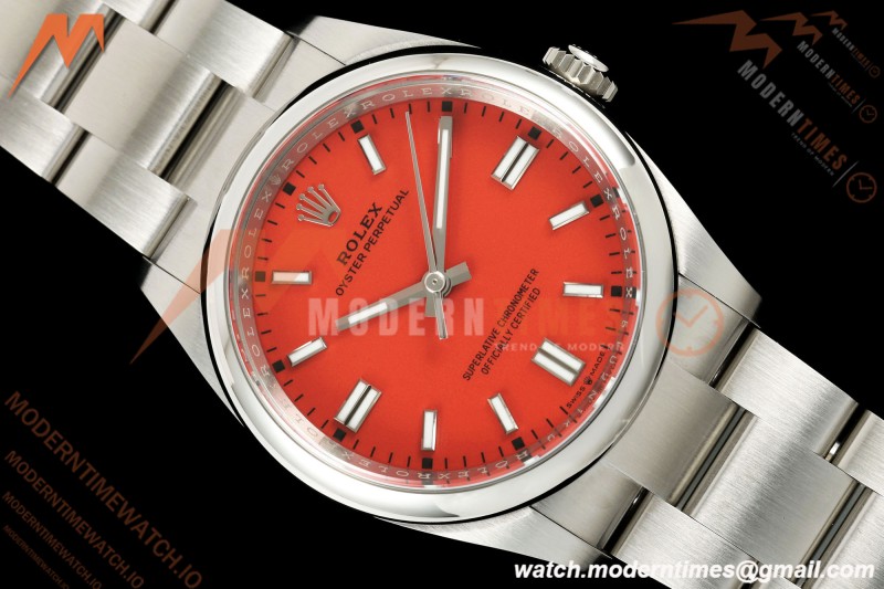 Rolex - Oyster Perpetual 126000 36mm Oys Smt 904L SS/SS Coral Red Dial VF DD3230