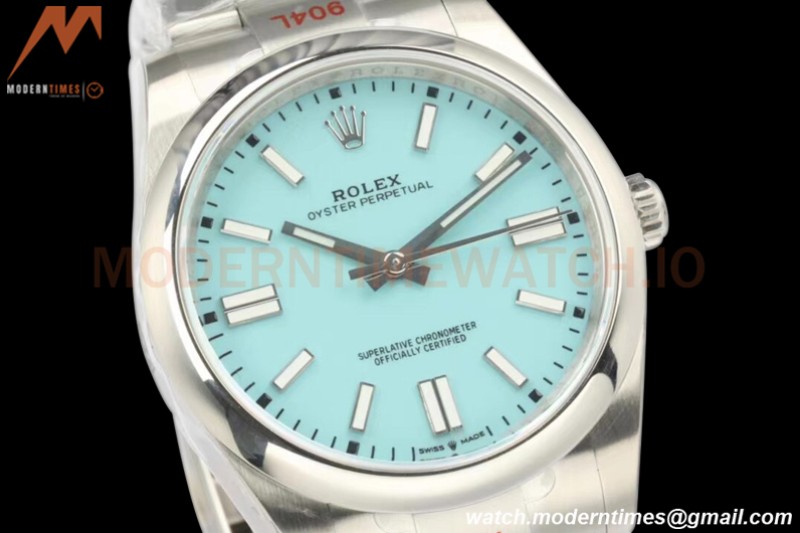 Rolex - Oyster Pert. 41mm 124300 SS/SS Turquoise Blue EWF A3230