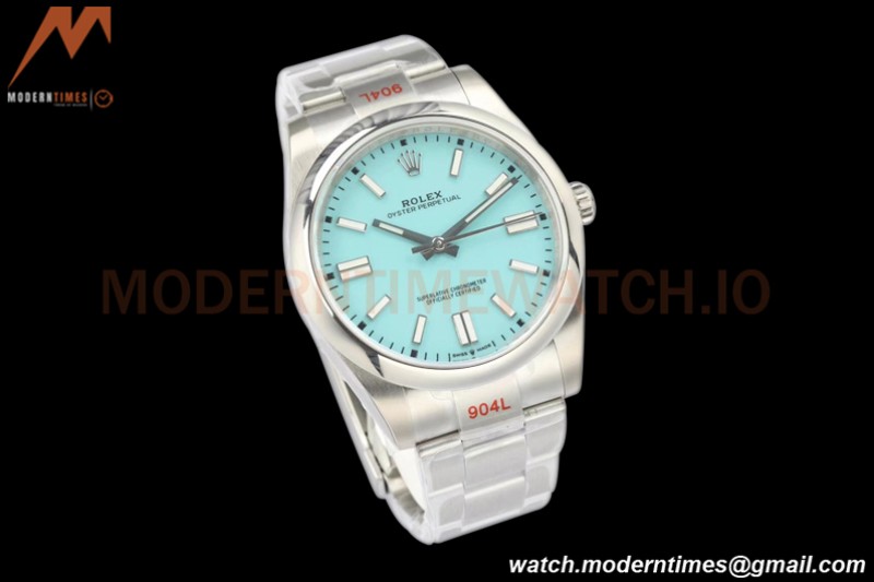 Rolex - Oyster Pert. 41mm 124300 SS/SS Turquoise Blue EWF A3230