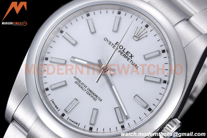 Rolex - Oyster Pert. 39mm 114300 904L SS/SS White EWF A3132