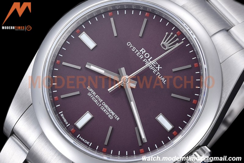 Rolex - Oyster Pert. 39mm 114300 904L SS/SS Red Grape EWF A3132