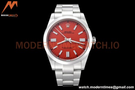 Rolex - Oyster Pert 124300 41mm Oys Smt 904L SS/SS Red/Stk VSF VS3230