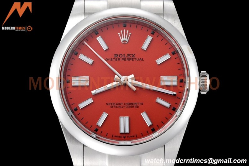 Rolex - Oyster Pert 124300 41mm Oys Smt 904L SS/SS Red/Stk VSF VS3230