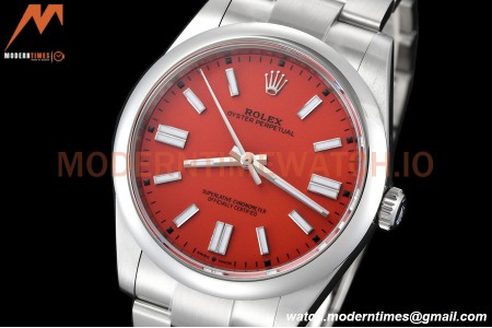 Rolex - Oyster Pert 124300 41mm Oys Smt 904L SS/SS Red/Stk VSF VS3230