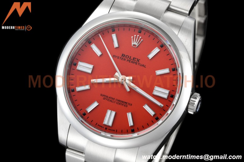 Rolex - Oyster Pert 124300 41mm Oys Smt 904L SS/SS Red/Stk VSF VS3230