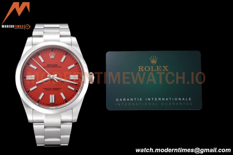 Rolex - Oyster Pert 124300 41mm Oys Smt 904L SS/SS Red/Stk VSF VS3230