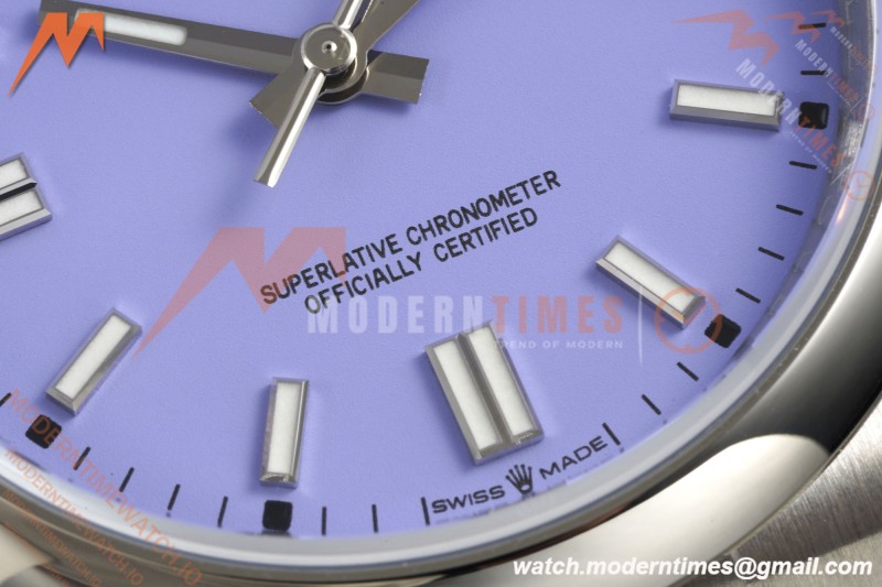 Rolex - Oyster Perpetual 126000 36mm Oys Smt 904L SS/SS Purple Dial KRF VR3230 | 롤렉스 - 오이스터 퍼페추얼 126000 36mm 오이스터 스틸 904L 스테인리스 스틸 블루 다이얼 KRF VR3230