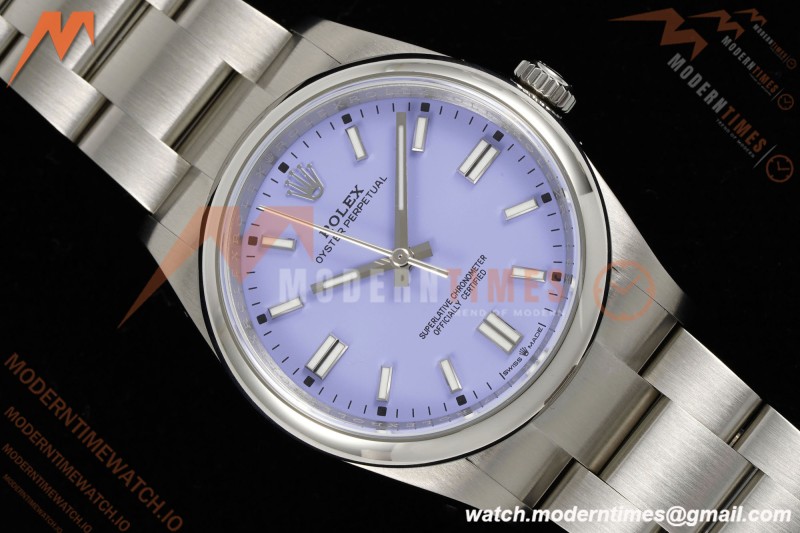 Rolex - Oyster Perpetual 126000 36mm Oys Smt 904L SS/SS Purple Dial KRF VR3230 | 롤렉스 - 오이스터 퍼페추얼 126000 36mm 오이스터 스틸 904L 스테인리스 스틸 블루 다이얼 KRF VR3230