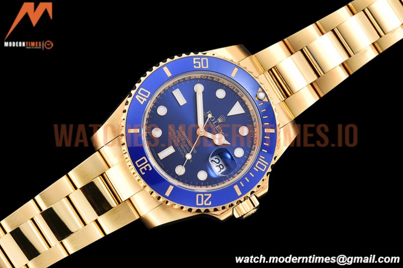 Rolex - Submariner 116618LB Wrp 904 YG/YG Blue KF VR3135