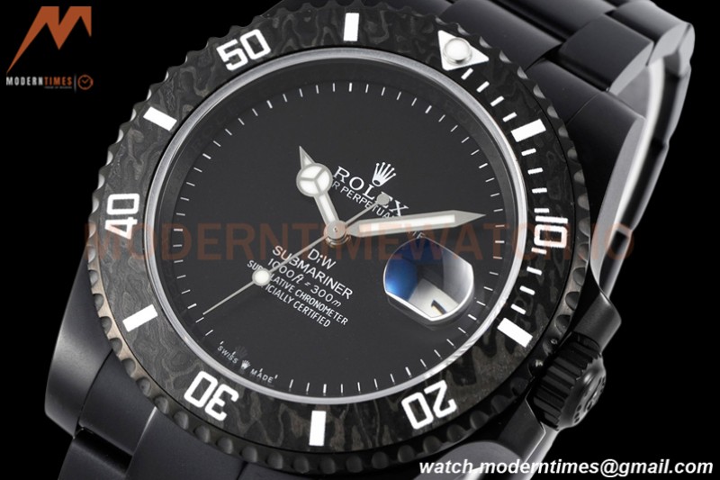 Rolex - Submariner Ghost 40mm 904L DLC/DLC Black DIWF A3135