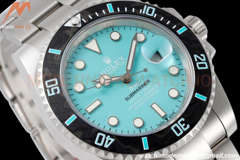 Rolex - Submariner Aquamarine 40mm 904L TI/TI Fiffany Blue DIWF A3135