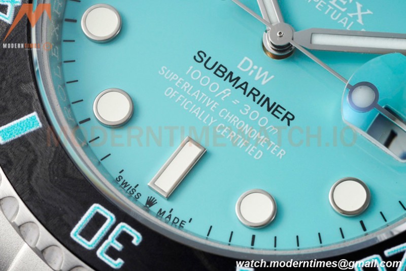 Rolex - Submariner Aquamarine 40mm 904L TI/TI Fiffany Blue DIWF A3135