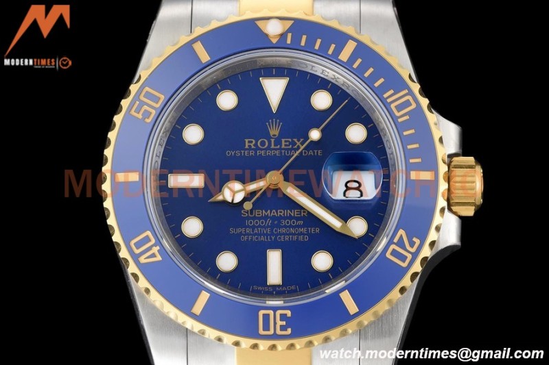 Rolex - Submariner 40mm 116613LB 904L YG/SS Blue VSF VS3135