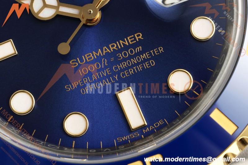 Rolex - Submariner 40mm 116613LB Gain Weight 904L YG/SS Blue RCF DD3135