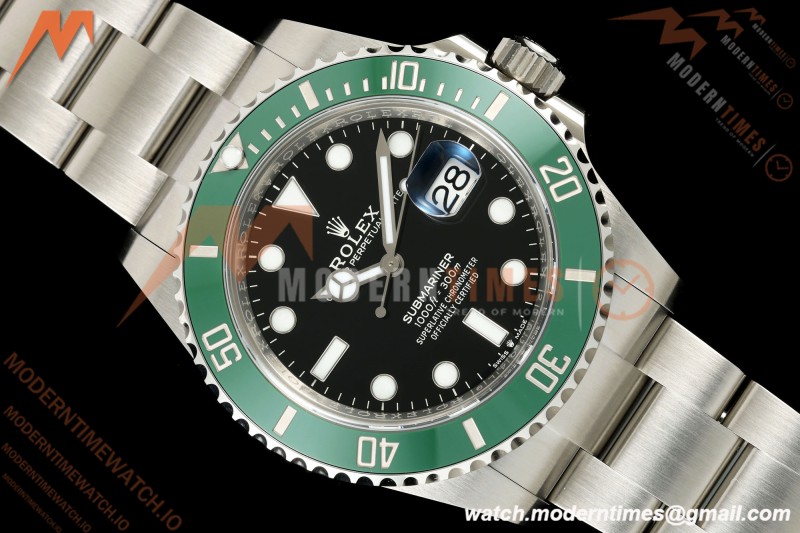 Rolex - Submariner 126610LV Kermit 904L 41mm SS/SS Black VF DD3235