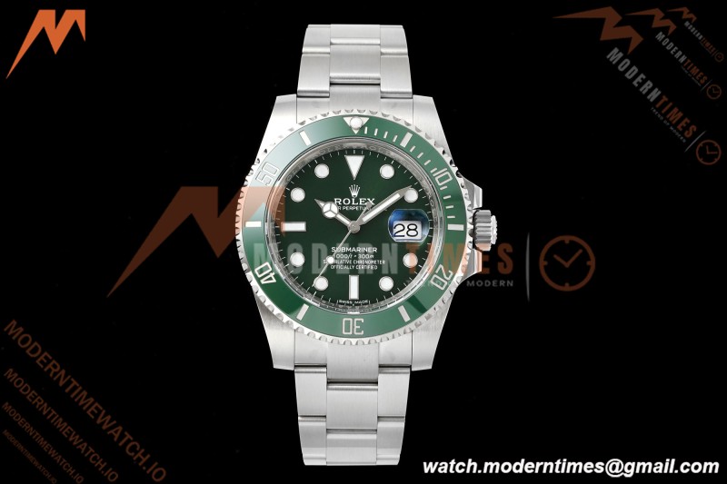 Rolex - Submariner Hulk 40mm 116610LV 904L SS/SS Green VF DD3135