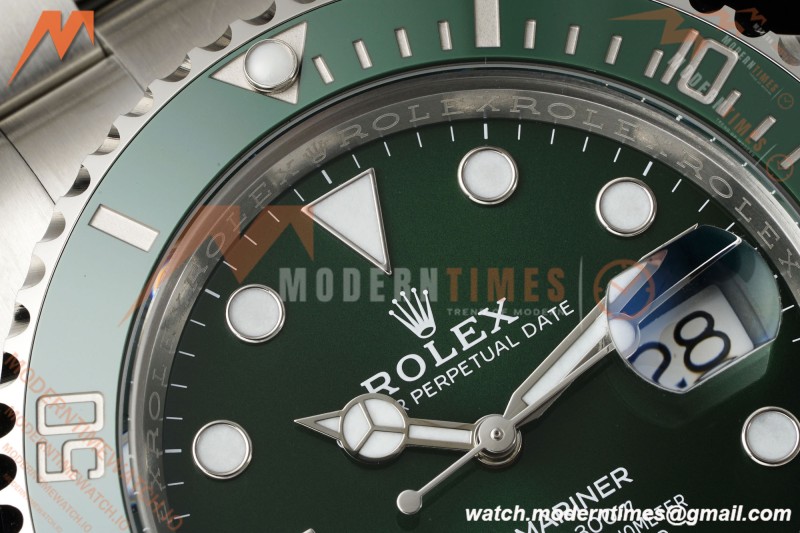Rolex - Submariner Hulk 40mm 116610LV 904L SS/SS Green VF DD3135