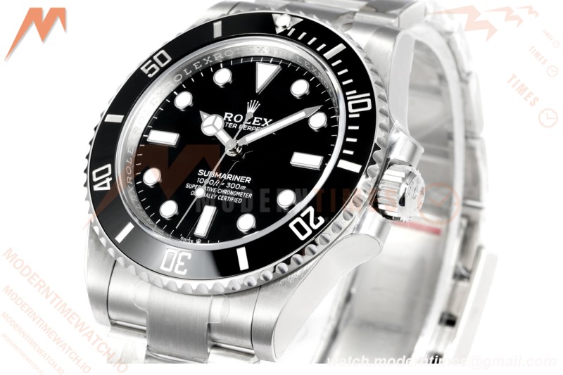 Rolex - Submariner 124060 No Date 904L 41mm SS/SS Black VSF VS3230