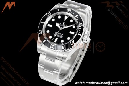 Rolex - Submariner 124060 No Date 904L 41mm SS/SS Black VSF VS3230