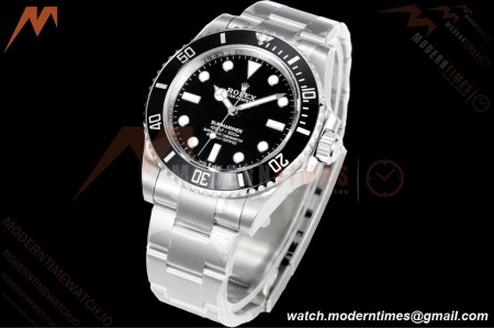 Rolex - Submariner 124060 No Date 904L 41mm SS/SS Black VSF VS3230