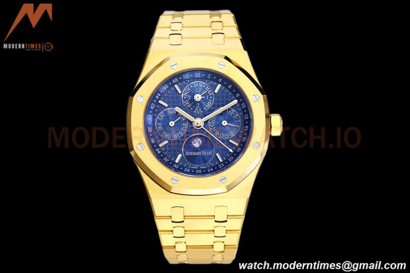Audemars Piguet - Royal Oak Perpetual Calendar 26574BA YG/YG Blue BBRF A5134