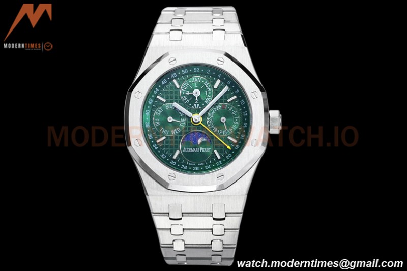 Audemars Piguet - Royal Oak Perpetual Calendar 26606ST SS/SS Green BBRF A5134