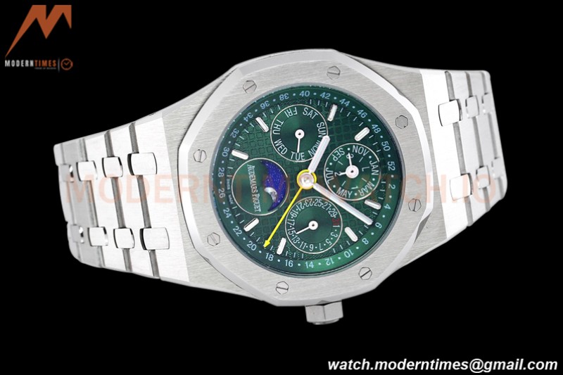 Audemars Piguet - Royal Oak Perpetual Calendar 26606ST SS/SS Green BBRF A5134