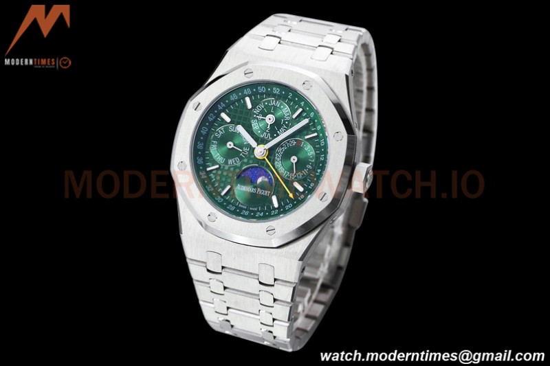 Audemars Piguet - Royal Oak Perpetual Calendar 26606ST SS/SS Green BBRF A5134