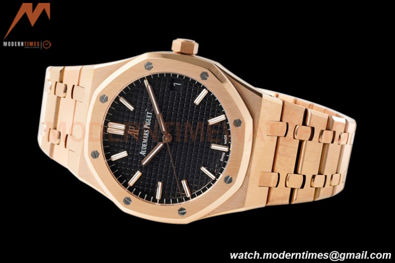 Audemars Piguet - Royal Oak 41mm 15500 RG/RG Blk/Stk APSF A4302 Mod