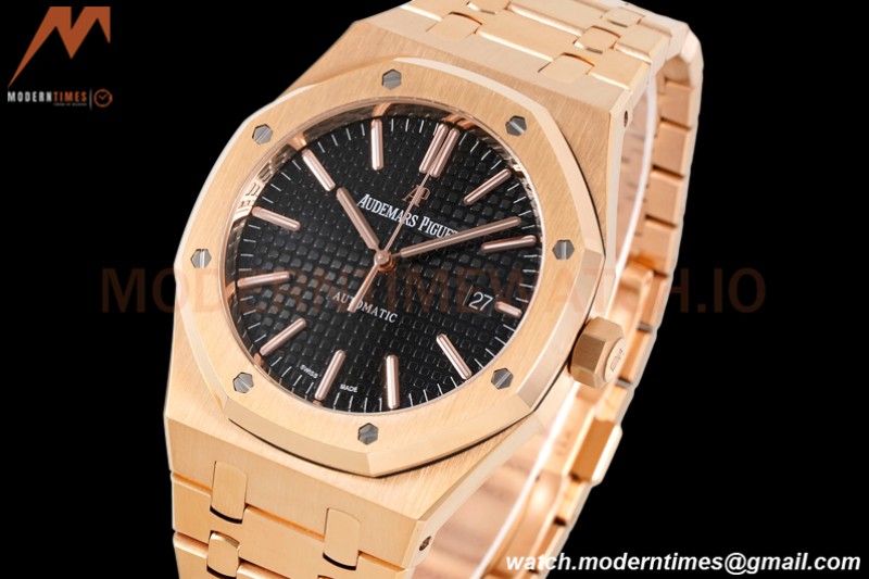 Audemars Piguet - Royal Oak 15400 RG/RG Black APSF V3 A3120