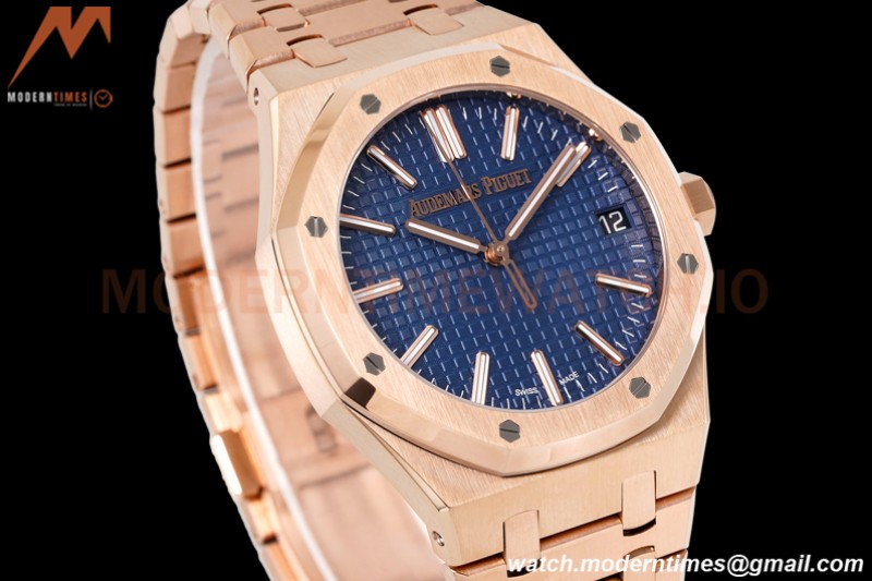 Audemars Piguet - Royal Oak 41mm 15510 RG/RG Blue/Stk APSF A4302 Mod
