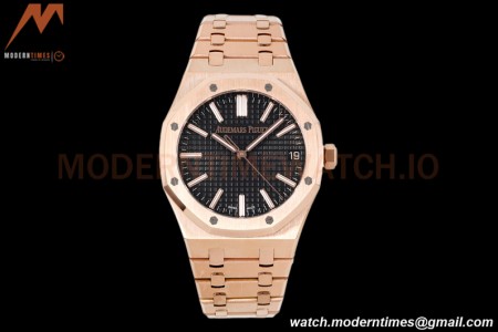 Audemars Piguet - Royal Oak 41mm 15510 RG/RG Black/Stk APSF A4302 Mod