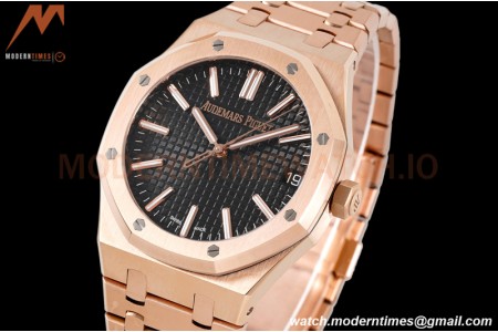 Audemars Piguet - Royal Oak 41mm 15510 RG/RG Black/Stk APSF A4302 Mod