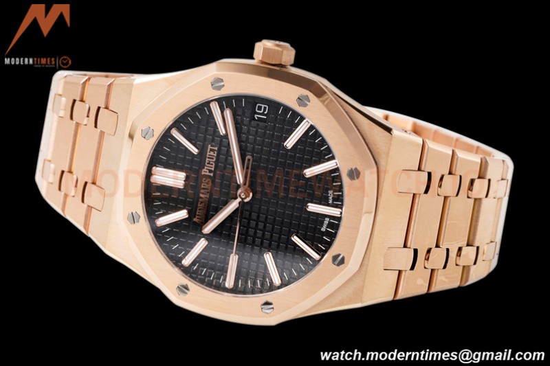 Audemars Piguet - Royal Oak 41mm 15510 RG/RG Black/Stk APSF A4302 Mod