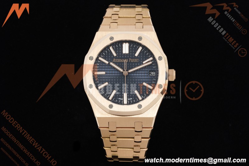 Audemars Piguet - Royal Oak 41mm 15510OR RG/RG Blue/Stk RSF A4302 Mod | 오데마 피게 - 로얄 오크 41mm 15510OR RG/RG 블루/Stk RSF A4302 Mod