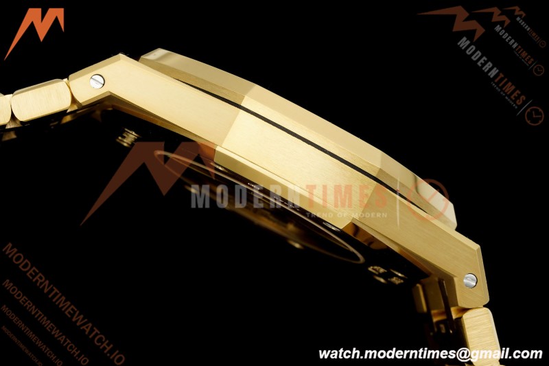 Audemars Piguet - Royal Oak 15412BA 41mm Rainbow YG/YG Skeleton Dial THBF V3 SH3132 Free Sprung