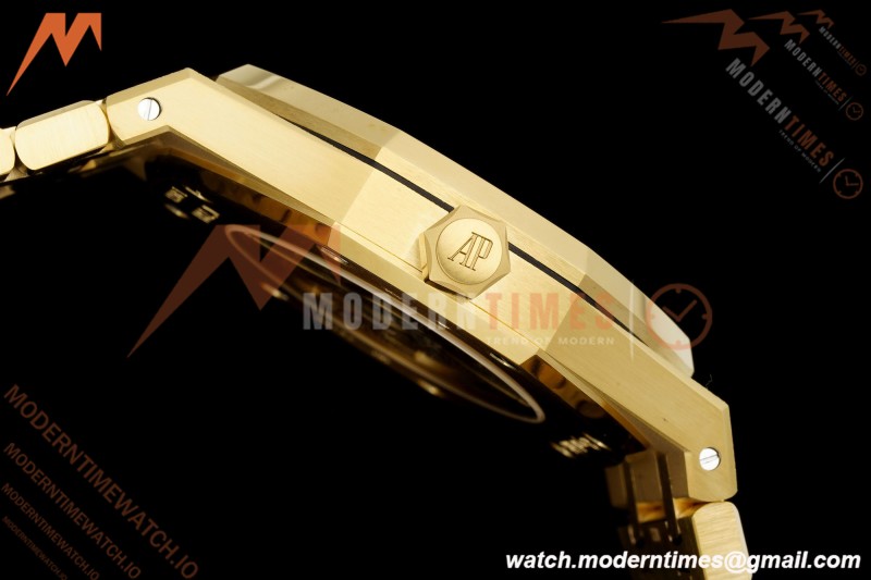 Audemars Piguet - Royal Oak 15412BA 41mm Rainbow YG/YG Skeleton Dial THBF V3 SH3132 Free Sprung